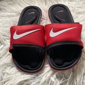 Red&White Nike Comfort Footbed Slides Size 11 Mens